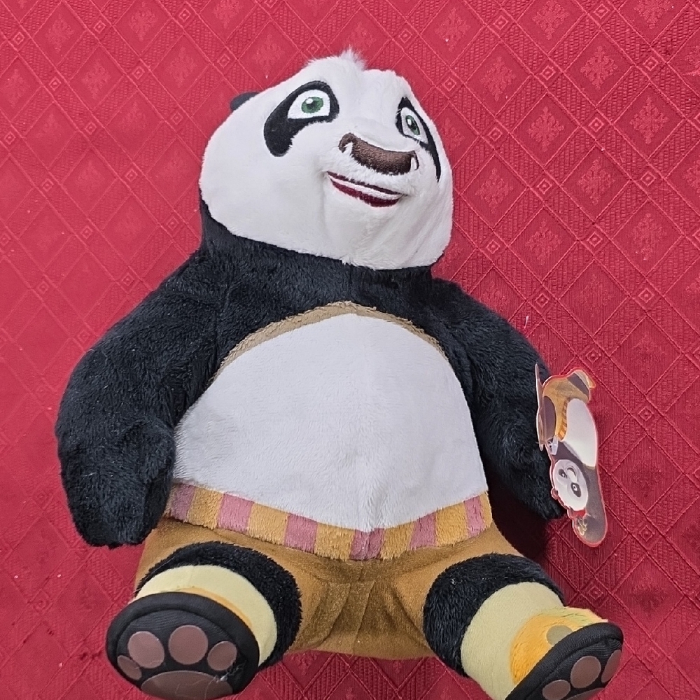 Disney Panda Plush Toy - Black, White, and Brown